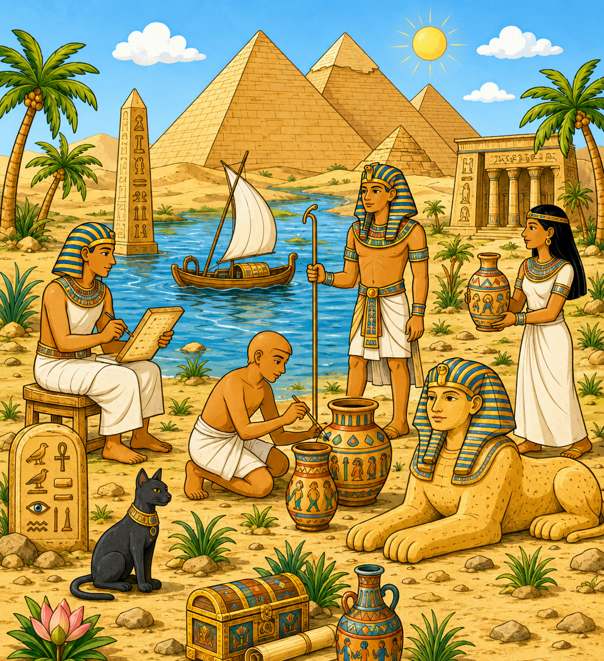 Ancient Egypt Colouring Worksheet