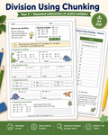 Year 5 Division Using Chunking Worksheet | Printable PDF